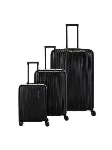 travelite Barbara Novelty 4 Rollen Kofferset 3-teilig mit Dehnfalte black