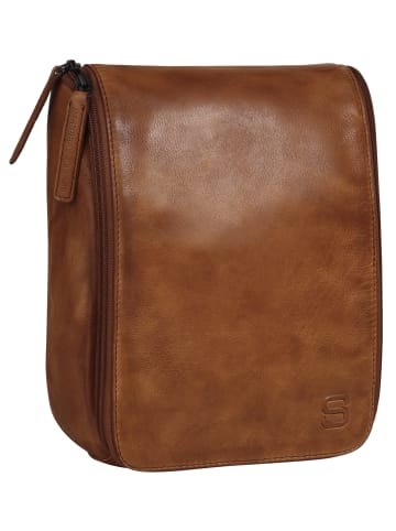 SPIKES & SPARROW Kulturtasche in cognac