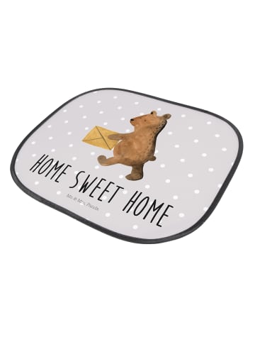 Mr. & Mrs. Panda Sonnenschutz Auto Bär Zuhause mit Spruch in Grau Pastell