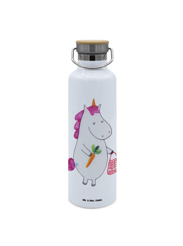 Mr. & Mrs. Panda Trinkflasche Einhorn Gemüse ohne Spruch in Weiß