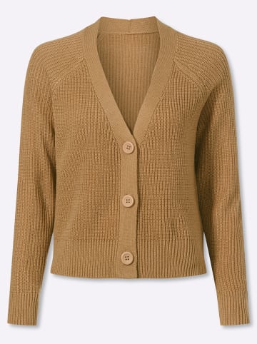 Sieh an! Strickjacke in camel