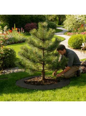 relaxdays Baumring in Anthrazit - 90 cm