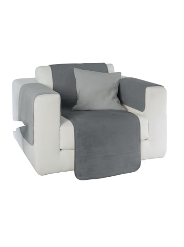 Erwin Müller Baumwollmischung Armlehnenschoner 2er-Pack Matera in grau/silber