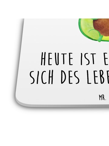 Mr. & Mrs. Panda Tischuntersetzer Avocado Party mit Spruch in Weiß