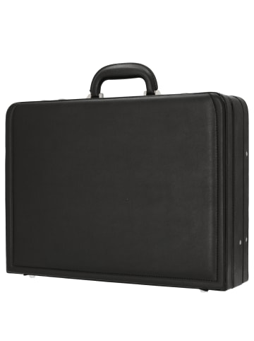 D&N Tradition Business - Aktenkoffer feingenarbtes PU 46 cm erw. in schwarz