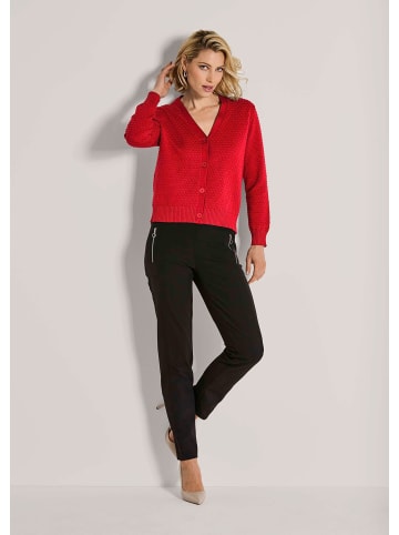 MADELEINE Eleganter Cardigan mit V-Ausschnitt in rot