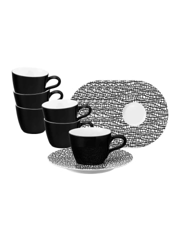 Seltmann Weiden 6er Set Espressotassen mit Untertassen Life Fashion 90 ml in Glamorous Black
