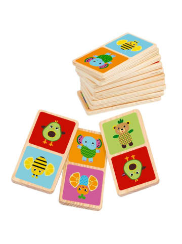 Kids Licensing Holzdomino mit bunten Tiermotiven 10 Monate