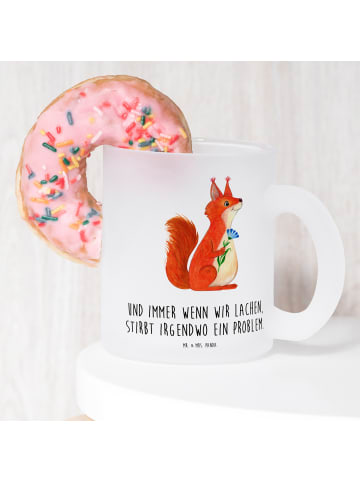Mr. & Mrs. Panda Tee Tasse Eichhörnchen Blume mit Spruch in Transparent