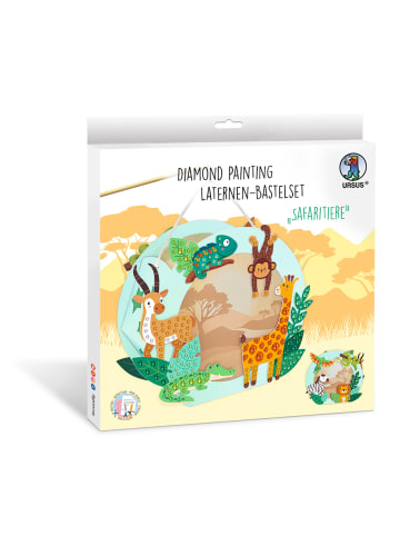 URSUS Diamond Painting Laternen-Bastelset "Safaritiere"