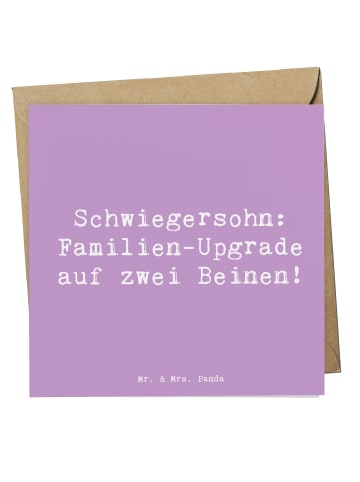 Mr. & Mrs. Panda Einladungskarte Spruch Schwiegersohn Upgrade mi... in Lavendeltraum