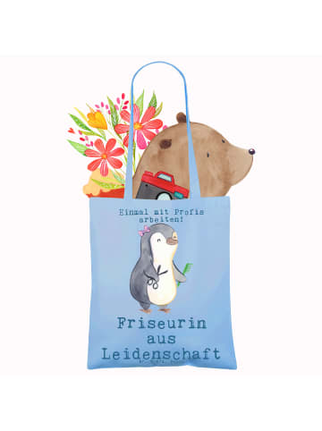 Mr. & Mrs. Panda Laptoptasche Friseurin Leidenschaft mit Spruch in Sky Blue