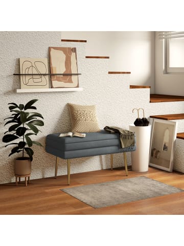 HOMCOM Sitzbank-79,5L x 37,5B x 43H cm-Dunkelgrau