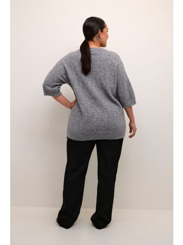 KAFFE curve Strickpullover KCtenna in Grey Melange