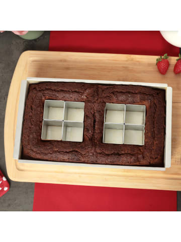 relaxdays Backform in Silber - (B)31,5 x (H)5,5 x (T)18 cm