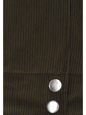 Swirly Women Jacket in Green Olive Darksand