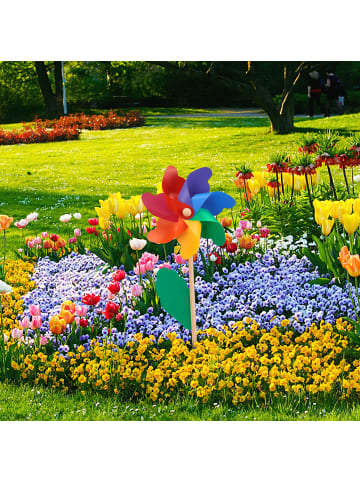 relaxdays 2x Windrad in Bunt - (B)18 x (H)47,5 x (T)8,5 cm