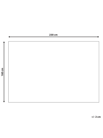 Beliani Kurzflor AFIS in Beige/Schwarz - (W) 160 x (H) 160 x (L) 230 cm