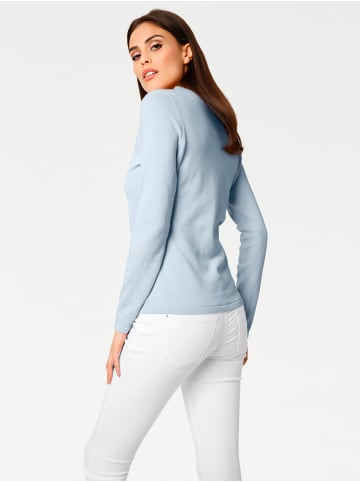 Heine V-Pullover in bleu
