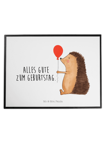 Mr. & Mrs. Panda Schreibtischunterlage Igel Luftballon mit Spruch in Weiß