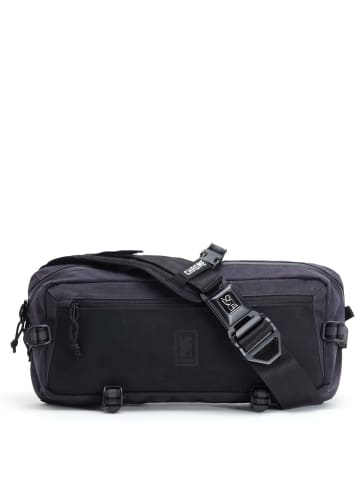 CHROME Kadet Nylon 9 - Umhängetasche 43 cm (steel blue) in black canvas leather
