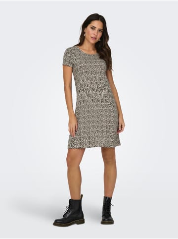 ONLY Lockeres Mini Basic Shirtkleid mit Rücken Ausschnitt ONLBERA in Grau