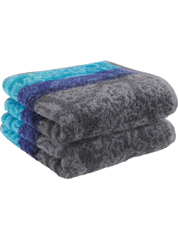 Erwin Müller Frottier, Jacquard Duschtuch 2er-Pack Paisley in türkis