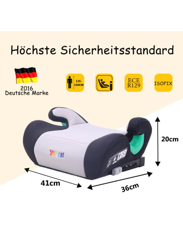 Yalion YALION Kindersitzerhöhung mit ISOFIX – ECE R129 (i-Size)Autositzerhöhung