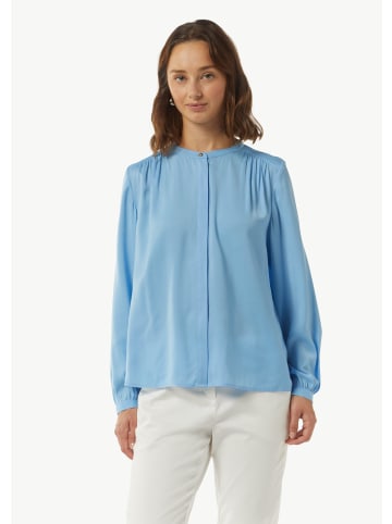 comma Bluse langarm in Blau