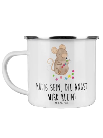 Mr. & Mrs. Panda Kaffeetasse Angst überwinden mit Spruch in Weiß