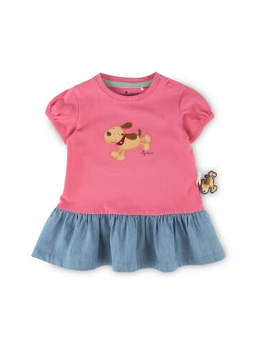 Sigikid Kleid Funny Dog in Rosa/Blau