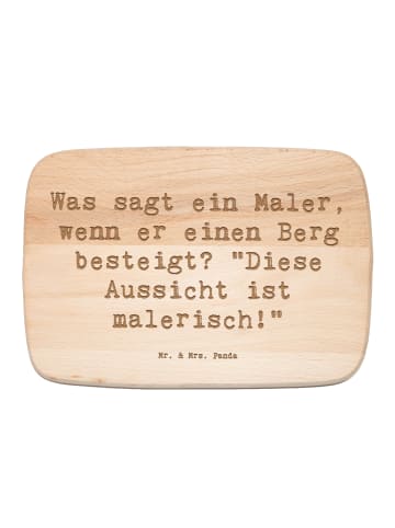 Mr. & Mrs. Panda Schneidebrett Holz Spruch Maler Aussicht mit Sp... in Transparent