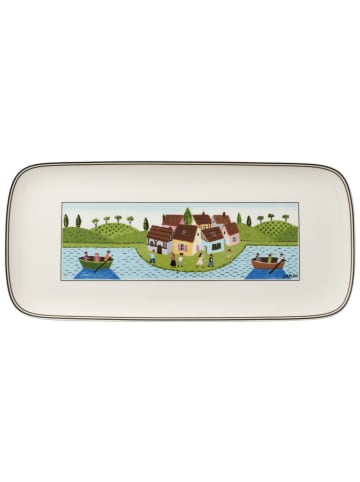 Villeroy & Boch Kuchenplatte Charm & Breakfast Design Naif 34,5 x 15,8 cm in weiß-bunt