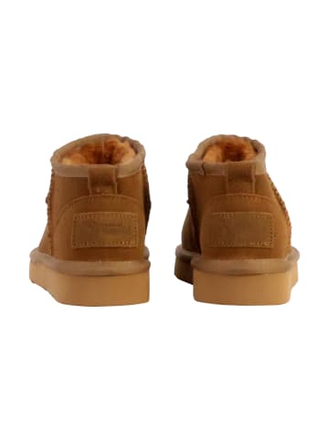 natural world Media Merino Leder-Slipper Braun
