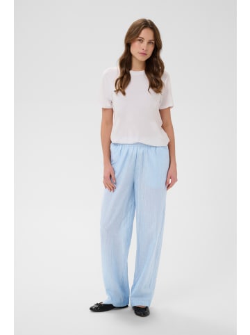 SAINT TROPEZ Casual Hose SigridSZ Lockere Passform in Soft Chambray Shimmer Stripe