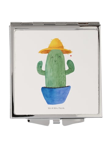 Mr. & Mrs. Panda Schminkspiegel Kaktus Hut ohne Spruch in Weiß