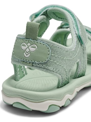 Hummel Kinder Sandale "Sandal Glitter Jr" in Grün