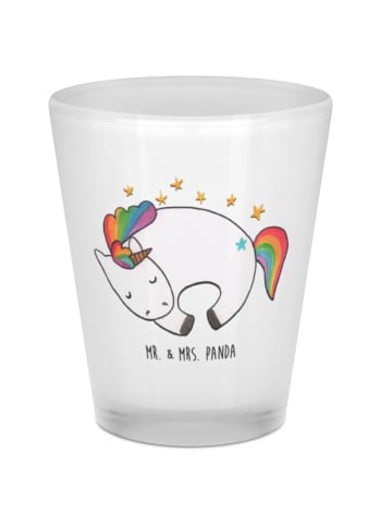 Mr. & Mrs. Panda Schnapsglas Einhorn Nacht ohne Spruch in Transparent