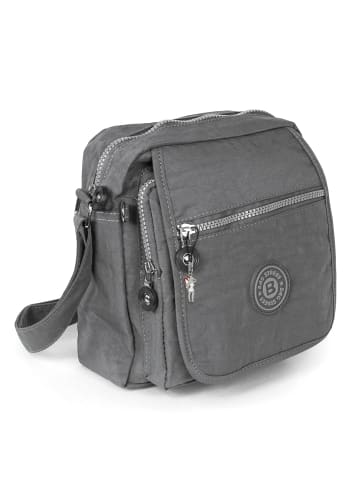 Bag Street Umhängetasche Nylon grau ca. 20cm