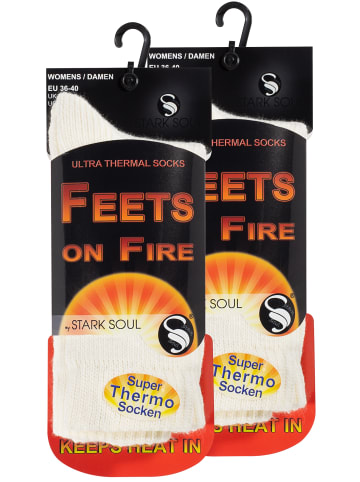 Stark Soul® Thermo Socken 2er Pack FEETS on FIRE in wollweiss