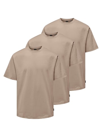 ONLY & SONS T-Shirt Onsfred in Desert taupe
