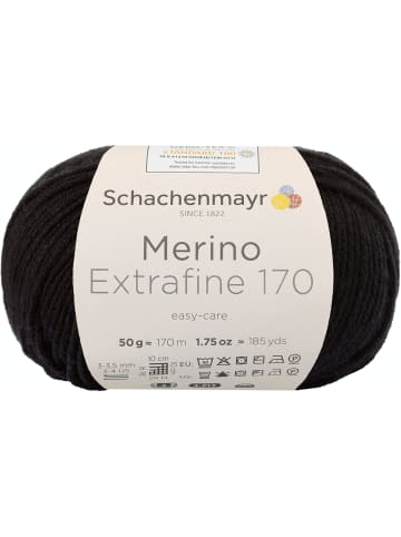 Schachenmayr since 1822 Handstrickgarne Merino Extrafine 170, 50g in Black