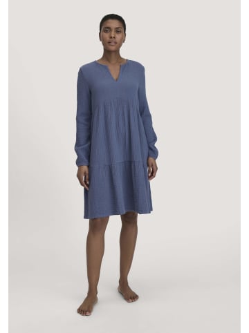 Hessnatur Musselin Nachthemd in indigo blau