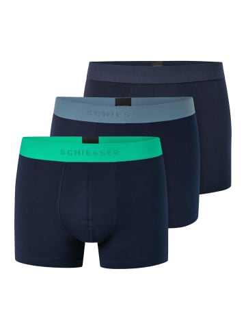 Schiesser Retro Short / Pant 95/5 Cotton in Blau / türkis