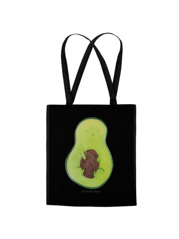 Mr. & Mrs. Panda Shopping Tasche Avocado Kern ohne Spruch in Schwarz