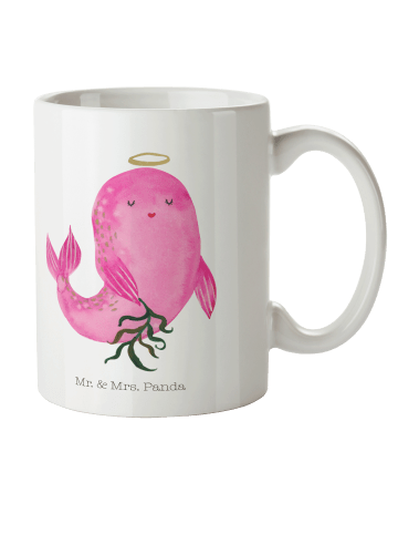 Mr. & Mrs. Panda Pott Sternzeichen Jungfrau ohne Spruch in Weiß