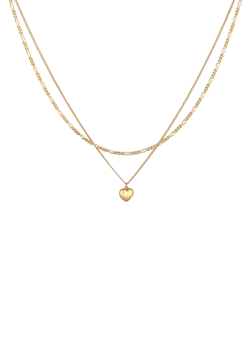 Elli Halskette 925 Sterling Silber Herz in Gold