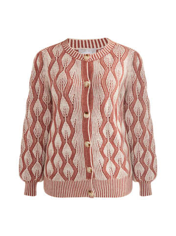 Usha Damen Strickjacke in Wollweiss Altrosa