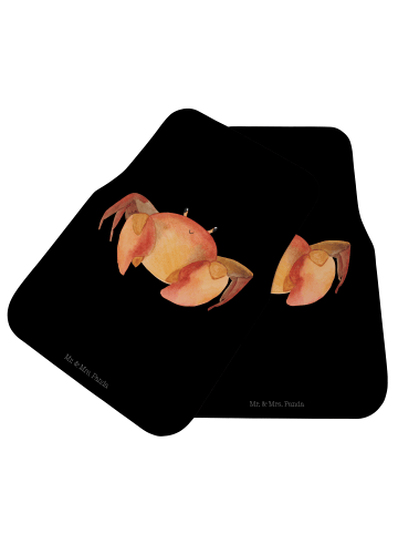 Mr. & Mrs. Panda Auto-Fußmatte Sternzeichen Krebs ohne Spruch in Schwarz