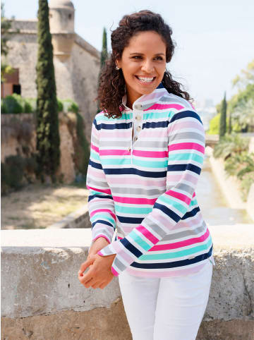 WITT WEIDEN Sweatshirt in ecru-fuchsia-geringelt